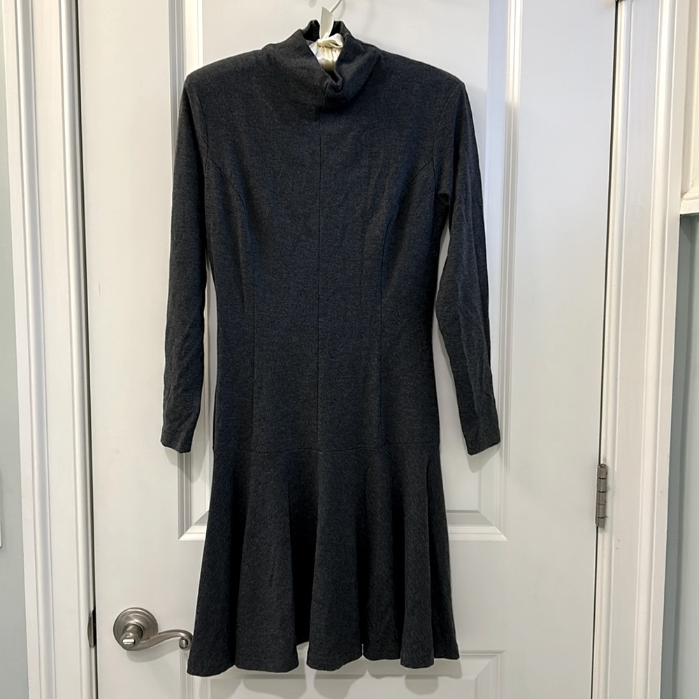 Grey Georges Marciano Mock Neck Long Sleeve Flared Dress
